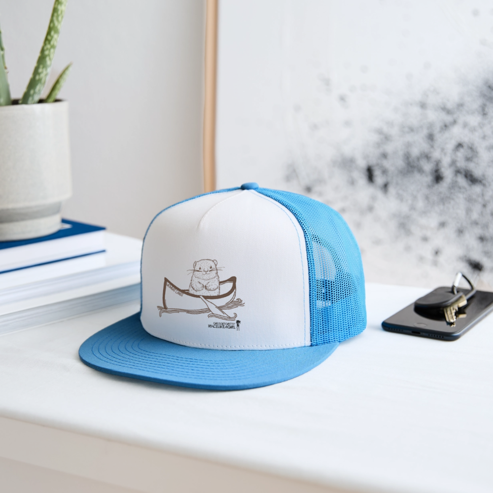 Wombat Canoe Truckers Hat - white/blue