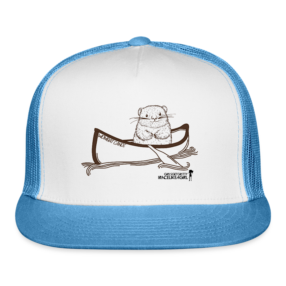 Wombat Canoe Truckers Hat - white/blue