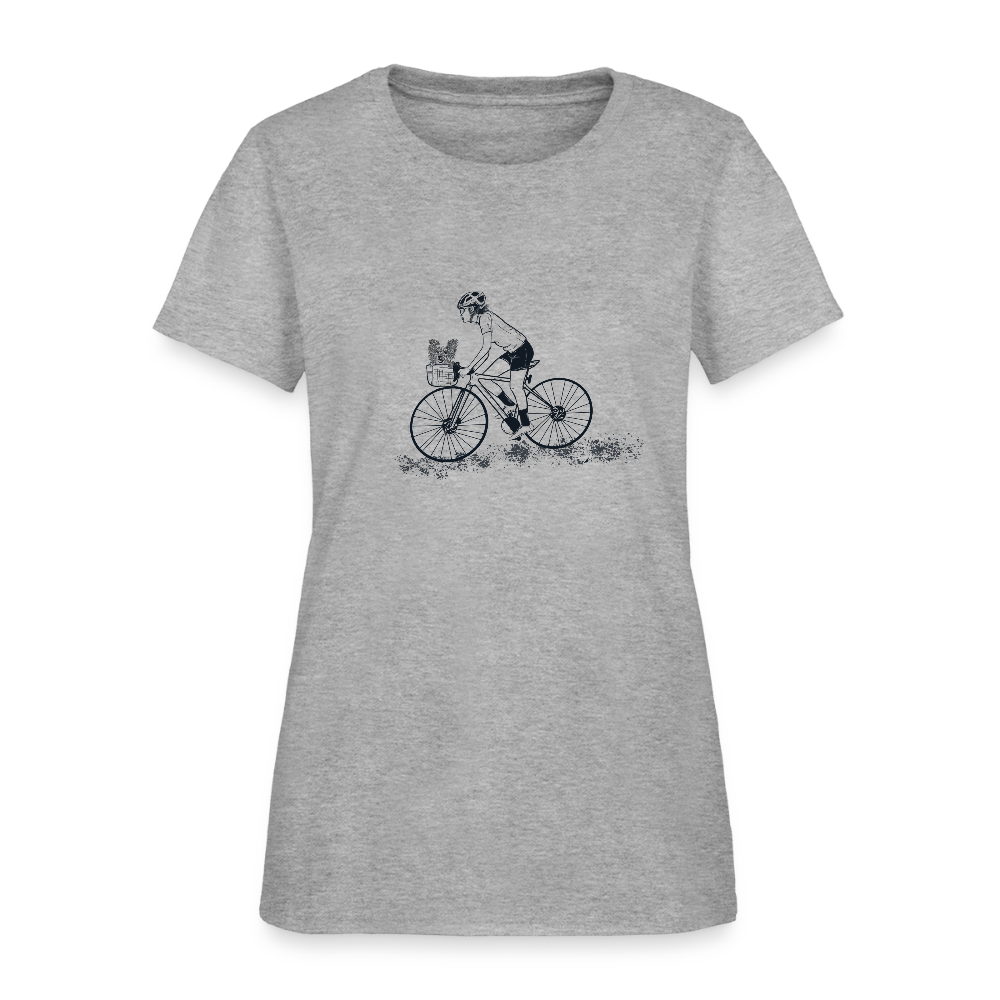 Biker with Dog - heather gray