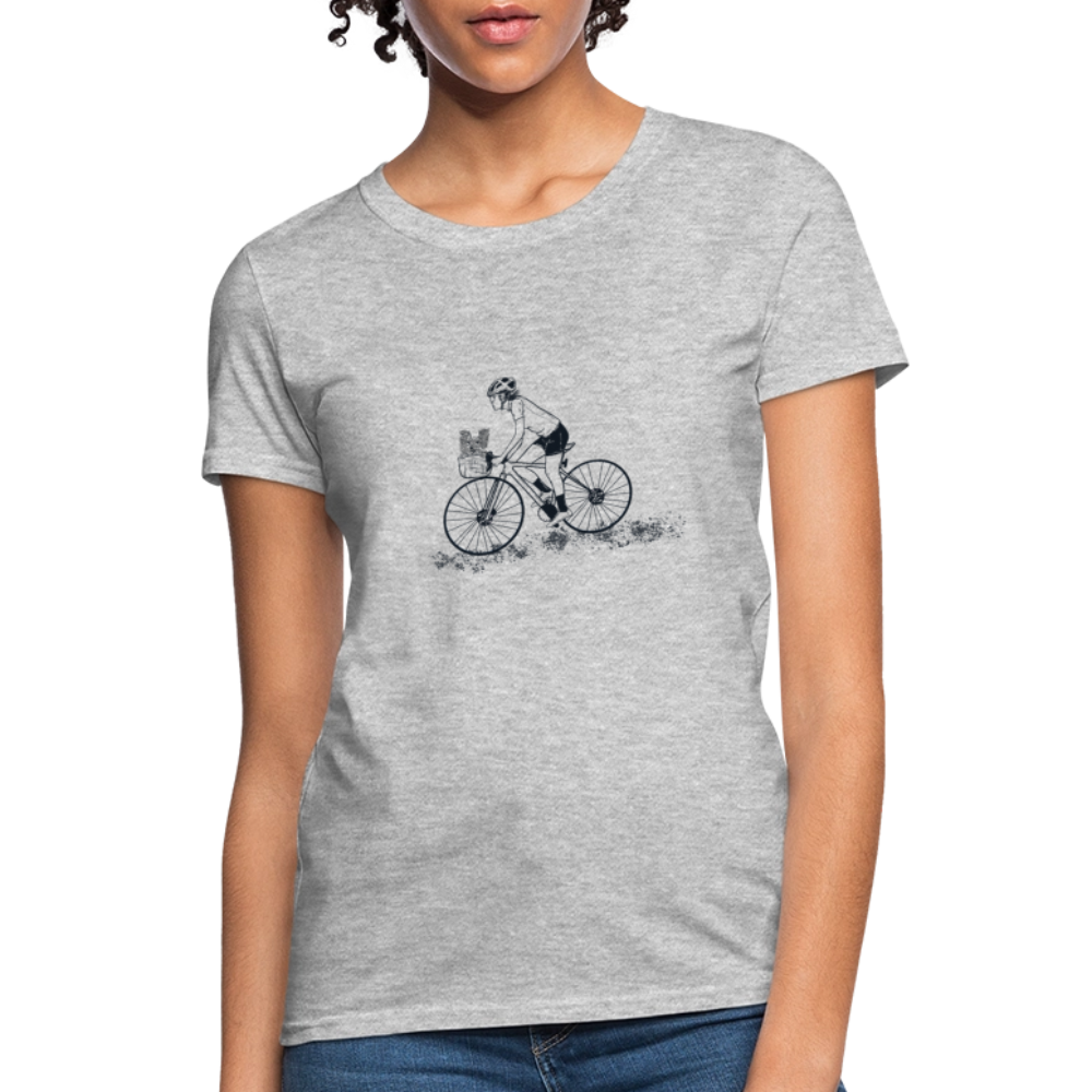 Biker with Dog - heather gray