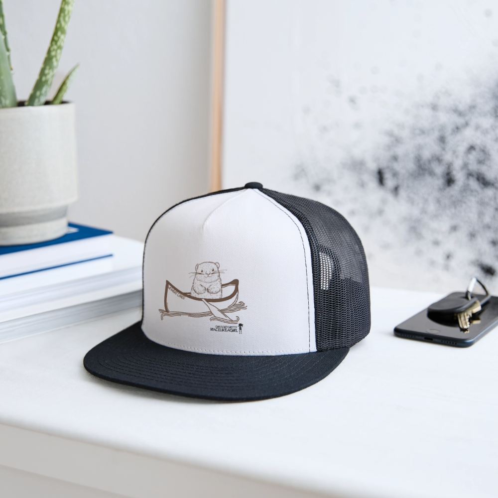 Wombat Canoe Truckers Hat - white/black