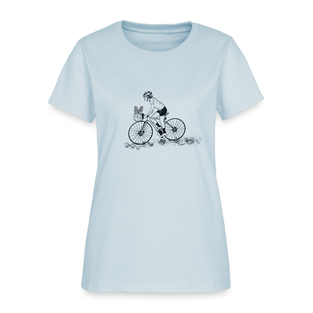 Biker with Dog - light blue