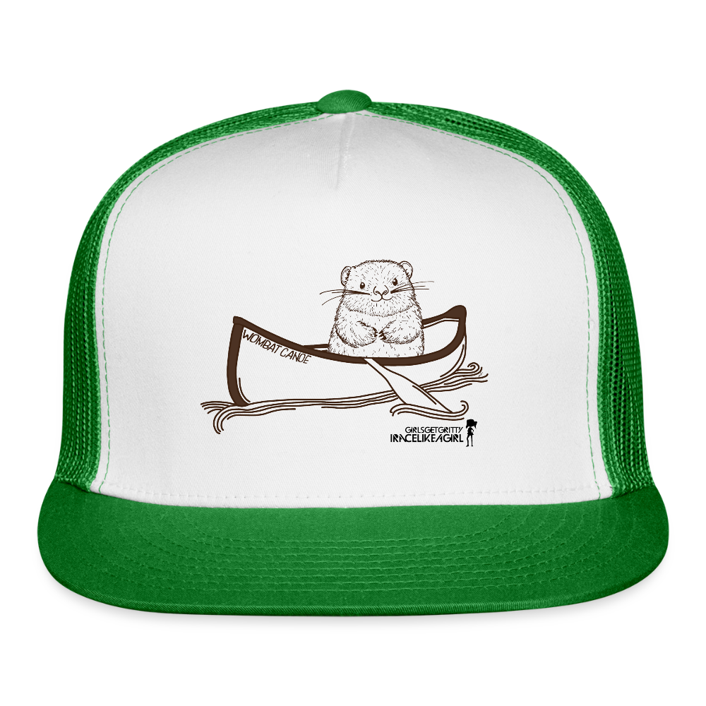 Wombat Canoe Truckers Hat - white/kelly green
