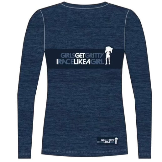 Long Sleeve MESH workout Shirt - BLUE