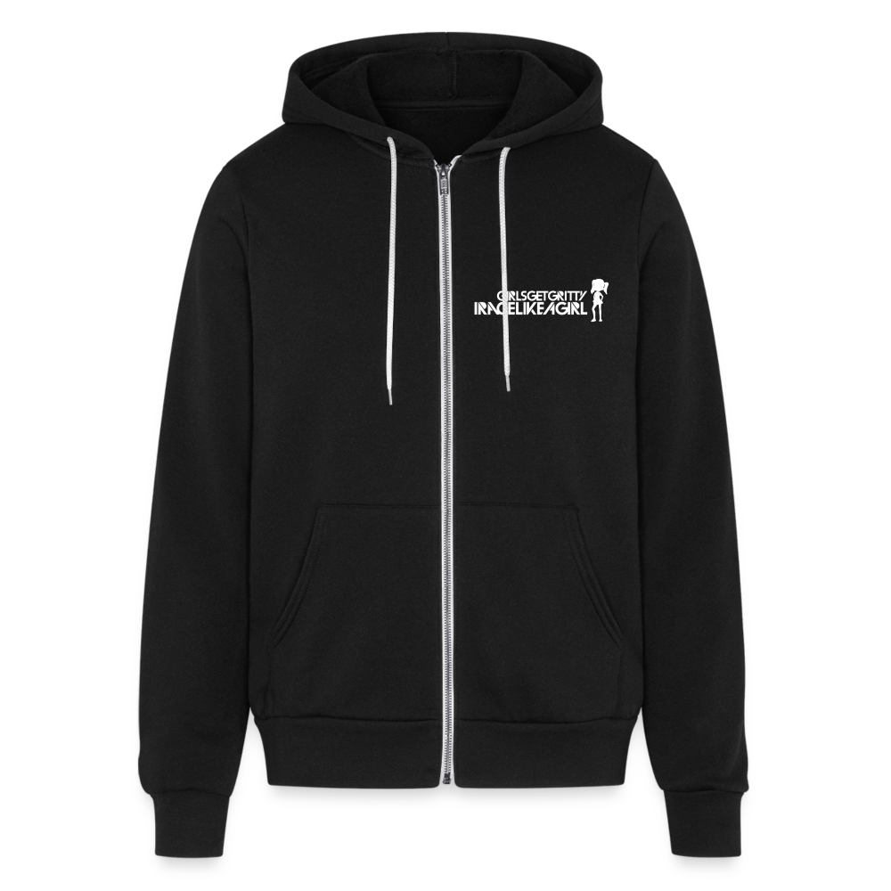 Bella + Canvas Unisex Full Zip Hoodie - black