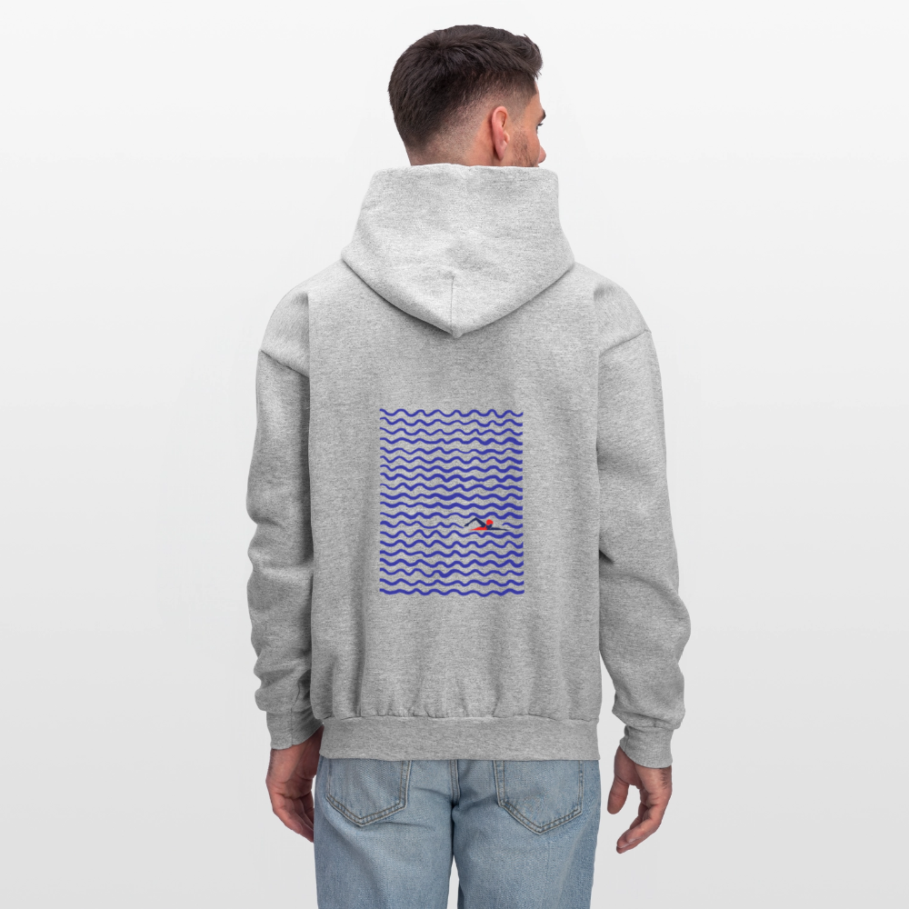 Abstract Swimmers Hoodie - heather gray