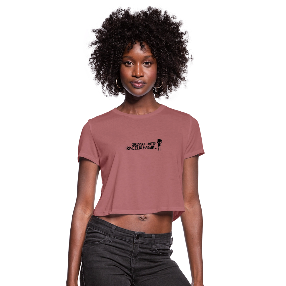 Women's Cropped T-Shirt - mauve