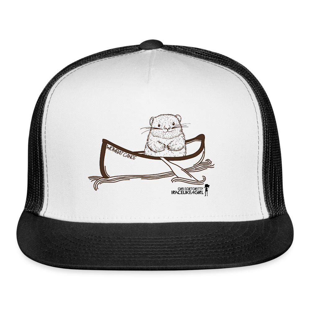 Wombat Canoe Truckers Hat - white/black