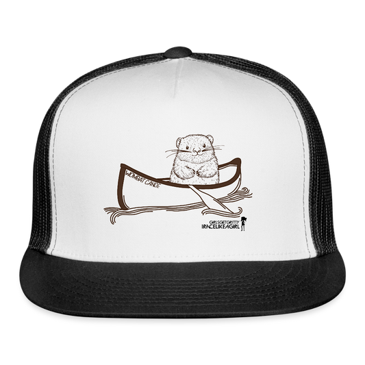 Wombat Canoe Truckers Hat - white/black