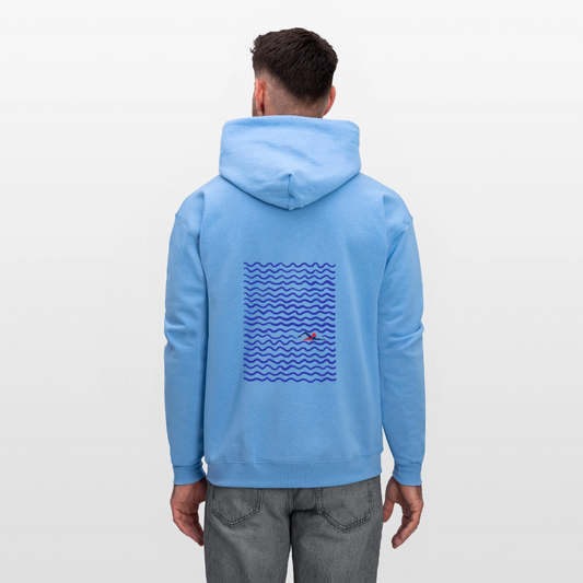 Abstract Swimmers Hoodie - carolina blue