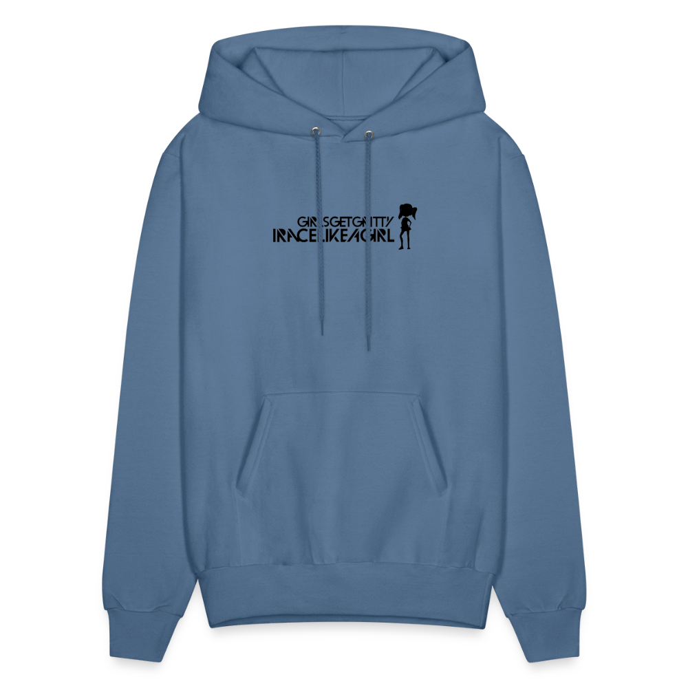 Abstract Swimmers Hoodie - denim blue