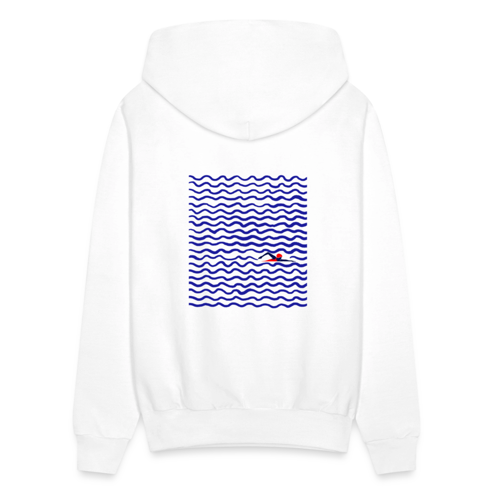 Abstract Swimmers Hoodie - white