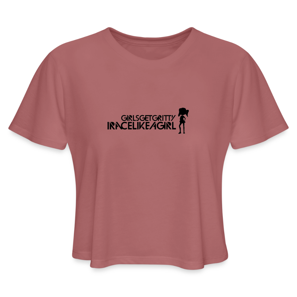 Women's Cropped T-Shirt - mauve