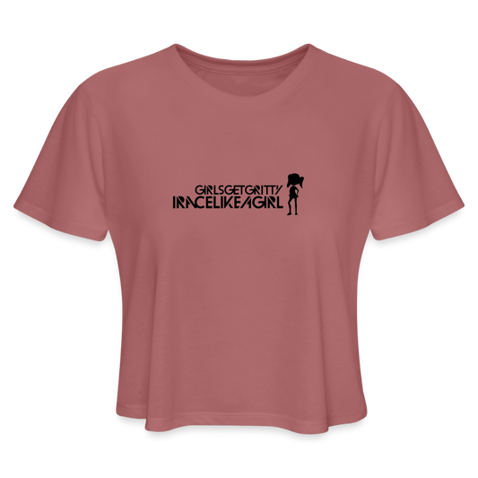 Women's Cropped T-Shirt - mauve