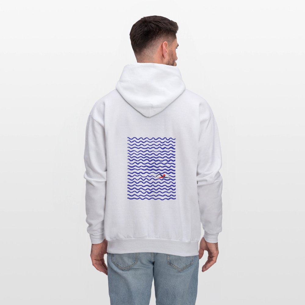 Abstract Swimmers Hoodie - white