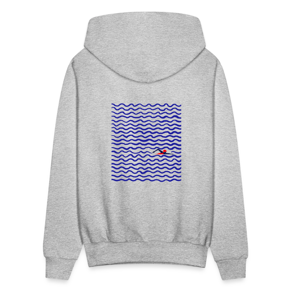 Abstract Swimmers Hoodie - heather gray
