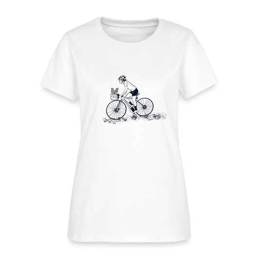 Biker with Dog - white