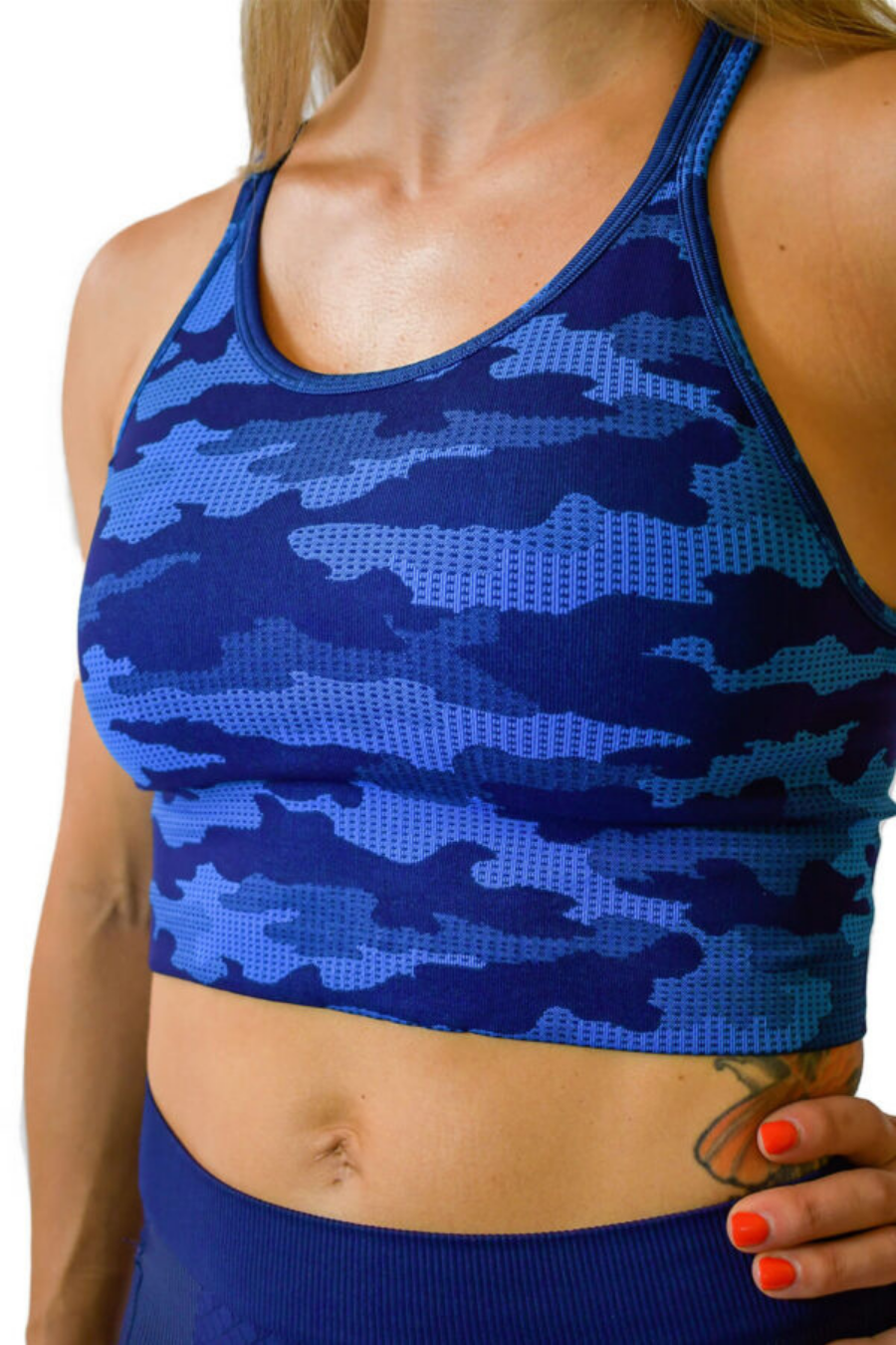 Sports Bra Camo Blue - Caliloko
