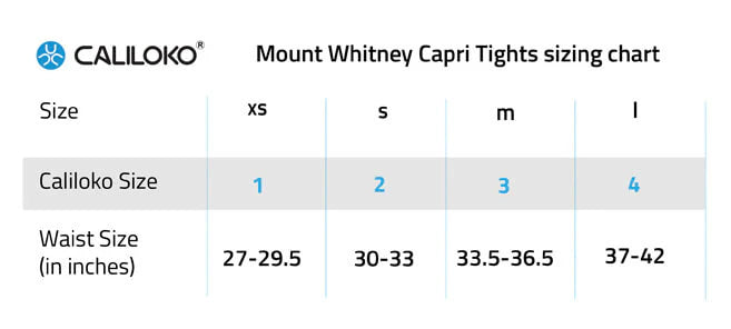 Caliloko Capri Tights Active Compression / Mt. Whitney Capri ...