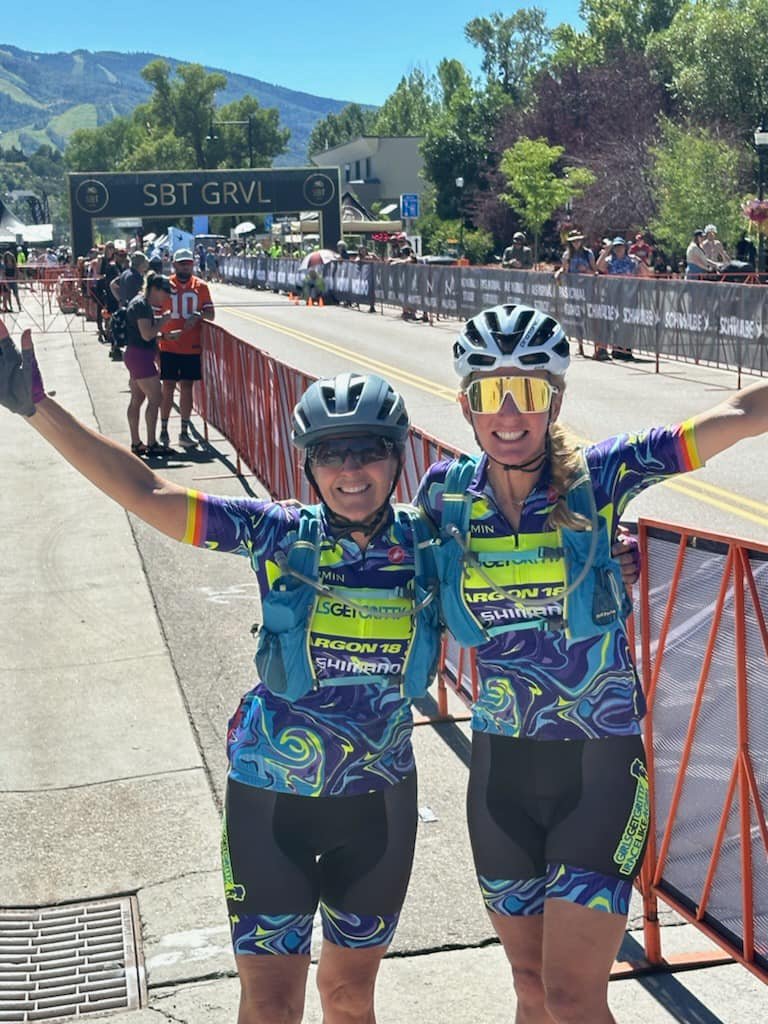 GirlsGetGritty teammates at the SBT GRVL finish