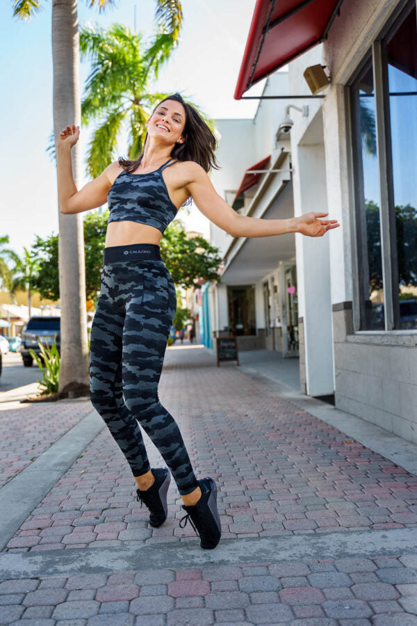 Camo 7/8 tights high waist - Caliloko