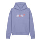 IRACELIKEAGIRL Stanley/Stella Chaser relaxed fit hoodie in Violet with the white and coral GIRLSGETGRITTY IRACELIKEAGIRL logo on the front